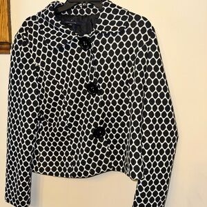 Chadwicks Black and White Geometric Blazer